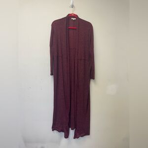 Silence + Noise Red Floor Length Duster Cardigan Duster SZ S
